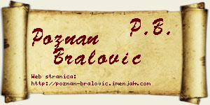 Poznan Bralović vizit kartica